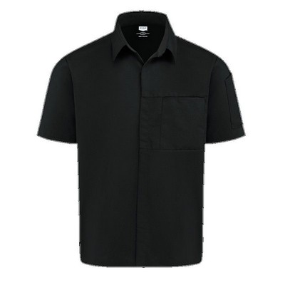 Red Kap™ Men's Short Sleeve Airflow Cook Shirt w/OilBlok - Black