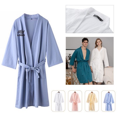 Spa Cotton Waffle Robe