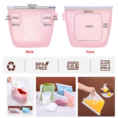 1500ML Reusable Silicone Food Storage Bag