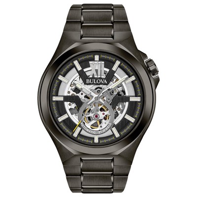 Bulova® Men's Maquina Automatic Black Dial Watch w/Bracelet