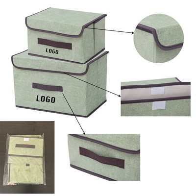 Foldable Fabric Storage Boxes w/ Lids