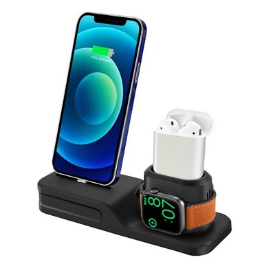 3-in-1 Charging Docks - iPhone, Apple Watch, and AirPods, Black (Case