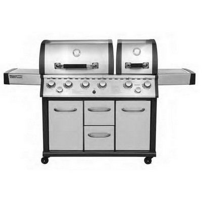 Keg Products Silver/Black 6-Burner Mirage Split Gas Grill