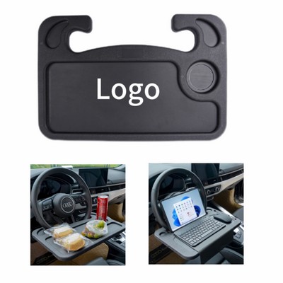 Portable Laptop Desk Tray Car Steering Wheel Small Table Board