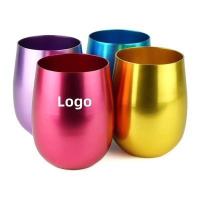 Reusable 12 Oz Aluminum Stemless Cups