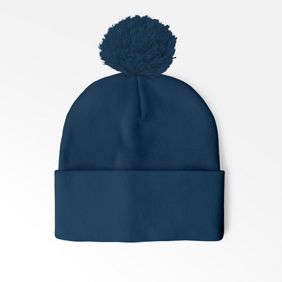 Cuffed Pom Beanie with Tag