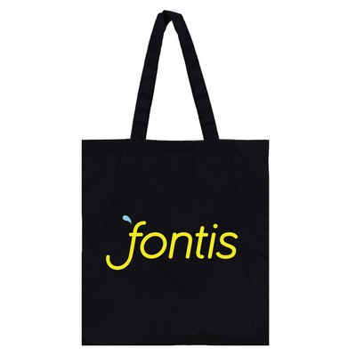 6oz Black Cotton Tote