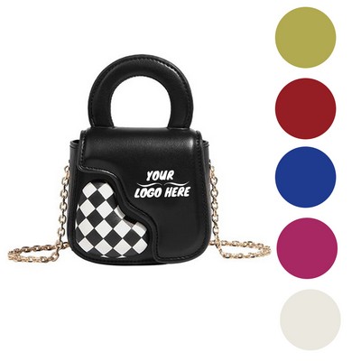 PU Leather Chain Crossbody Bag