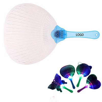 Flashing Fancy Hand Fan With Led Lights