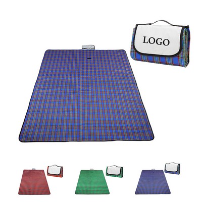 Portable Outdoor Waterproof Blanket Picnic Mat With Handle