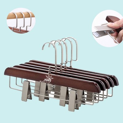 Wooden Pants Hangers with Clips