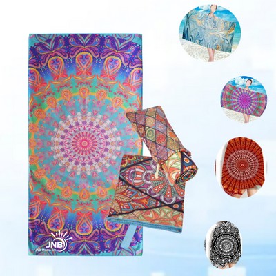 Large Microfiber Absorbent Beach Towel