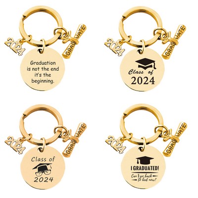 Stainless Steel Graduation Keychain