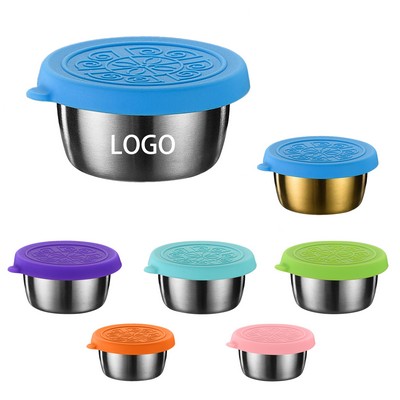 Small Condiment Containers with Silicone Lids