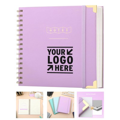 A5 5 x 7 Inch 160-Page Hardcover College Ruled Spiral Notebook