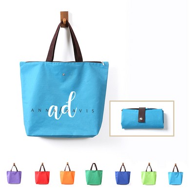 Folding Oxford Grocery Tote Bag