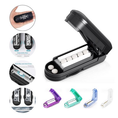 Portable Adjustable Multiple-Pill Splitter Cutter