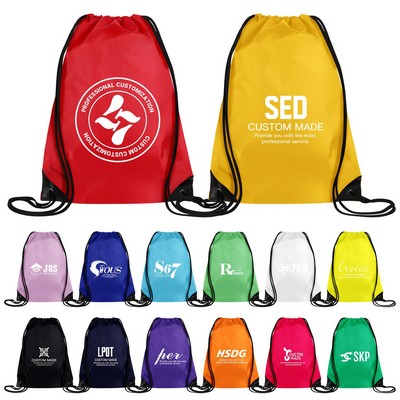 14" X 18" Polyester Drawstring Backpack