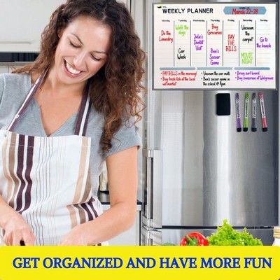 Magnetic Fridge Calendar 16.5 X 11.8 Inches