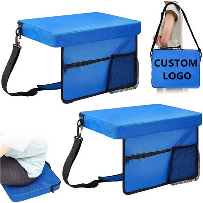 Foldable Stadium Foam Cushion w/Multi Pockets And Handles