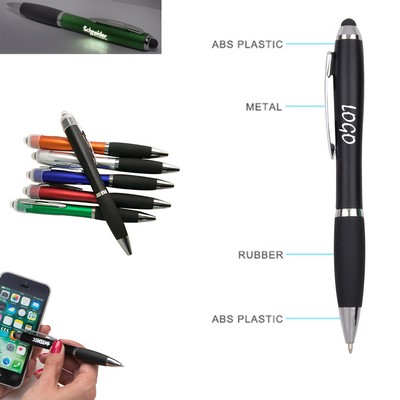 Light-Up Logo Led Stylus Pen For Writing And Screen Touch