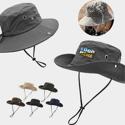 Full Color Imprint Outdoor Fishing Wide Brim Sun Bucket Hat