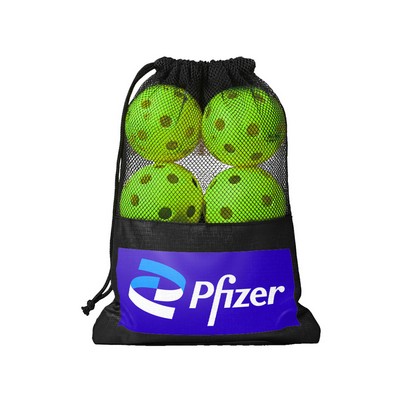 Custom Printed Pickleball Bag and 6 Pickleballs