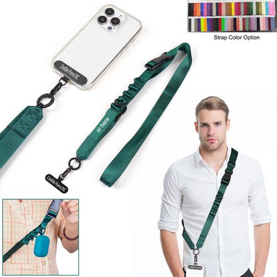 Adjustable Multi Functional Crossbody Pocket-Free Cell Phone Lanyard Strap