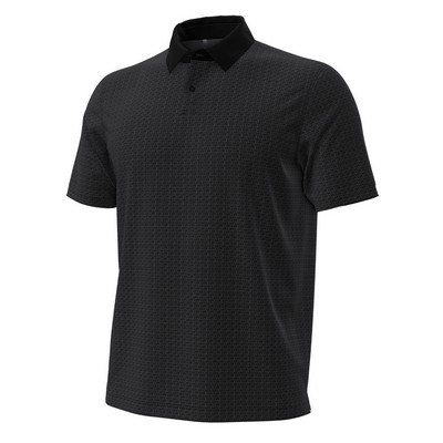 Under Armour® T2 Green Heritage Print Golf Polo Shirt- Black