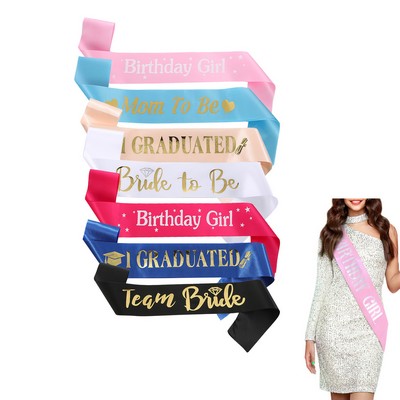 Custom Satin Pageant Sash