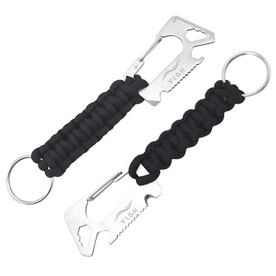 Multi Carabiner Rope Key Chain