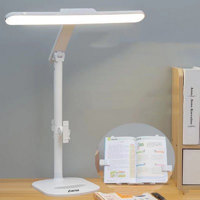 Desk Lamp with Adjustable Book Stand, Battery Operated Rechargeable Table Lamp