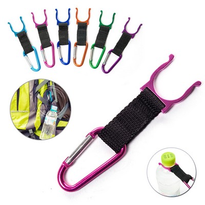 Versatile Carabiner Bottle Holder with Strap and Keyring