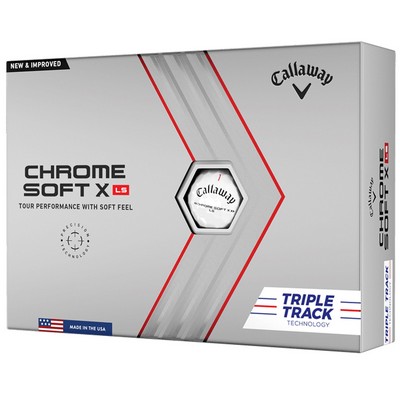 Callaway Chrome Soft X Ls Triple Track White Golf Balls - 1 Dozen