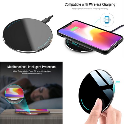 Kidder iBank® Wireless Charger, 10W Charging Pad designed for iPhone and Galaxy Phones