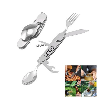 Multi Foldable Knife Spoon Fork Set