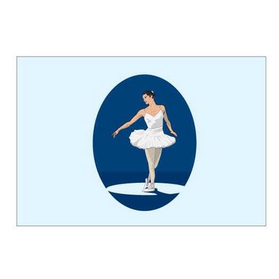 Ballerina Rectangle Metal Photo Magnet (2"x3")