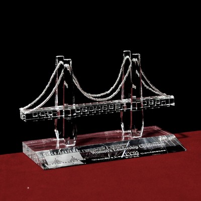 6" Crystal San Francisco City Theme Golden Gate Bridge Sculpture