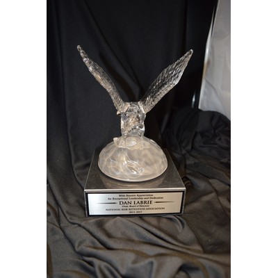 Crystal Eagle Award on Walnut Base