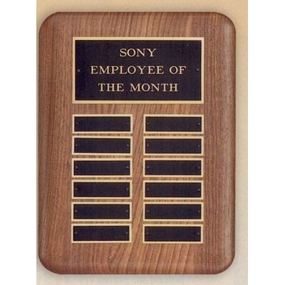 Perpetual Series Walnut Plaque w/ 24 Individual Plates (11"x15")