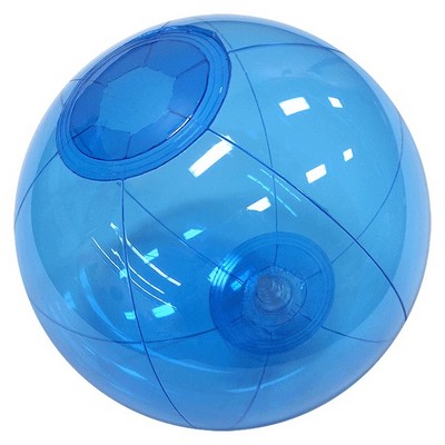 6" Inflatable Translucent Blue Beach Ball