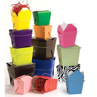 Half Pint Sized Designer Colored Chinese Take Out Box