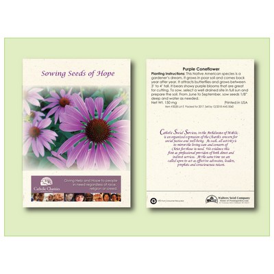 Purple Coneflower Seed Packet (3.25" x 4.5")