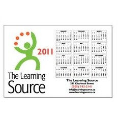 Vertical Rectangle w/Square Corners Dry Erase Calendars (6"X4")