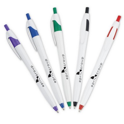 White Barrel European Design Ballpoint Pen