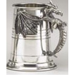 6" Pewter Dragon Tankard