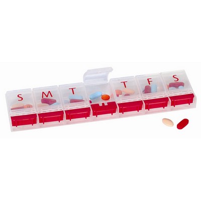 X-Large 7-Day Push Button Pill Reminder Pill Box