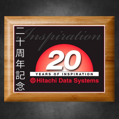 Bamboo Plaque 8" x 10" with Sublimated Plate