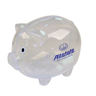 4"x3"x 3 1/2" White Piggy Bank