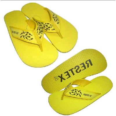 Yellow Beach Slipper w/ EVA Sole & Wide Strap